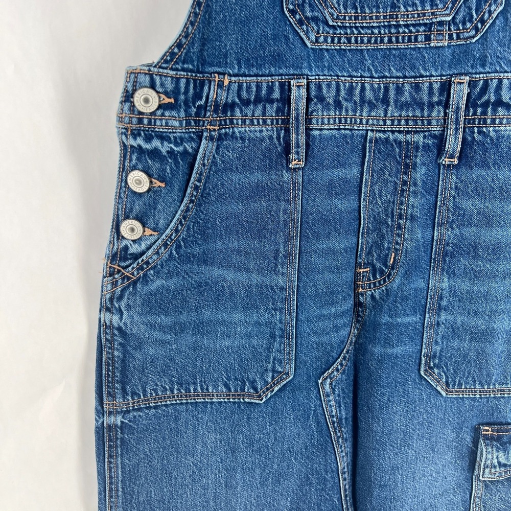 American Eagle Outfitters Real Good Cargo Overall Dress Womens XS‎ Blue Denim - Picture 6 of 15